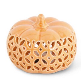Ceramic Cutout LED Pumpkin - 3 Colors