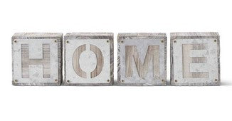 HOME Blocks With Tin Letters