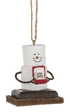 S'mores Engaged Ornament