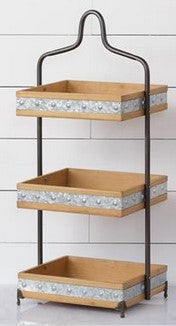 Wooden 3 Tiered Tray
