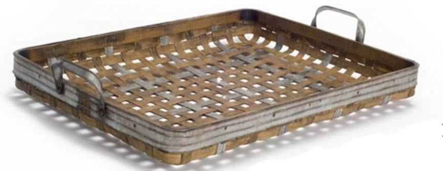 Bamboo Woven with Metal Slat Trays - 3 Options