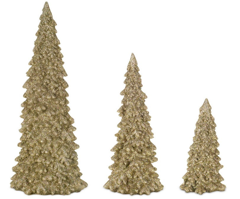Mini Gold Trees - Set of 3