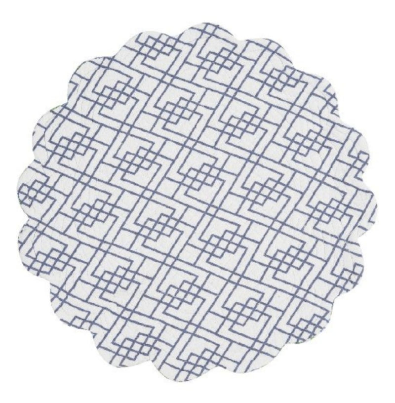 Juliet Round Quilted Placemat - Set of 6
