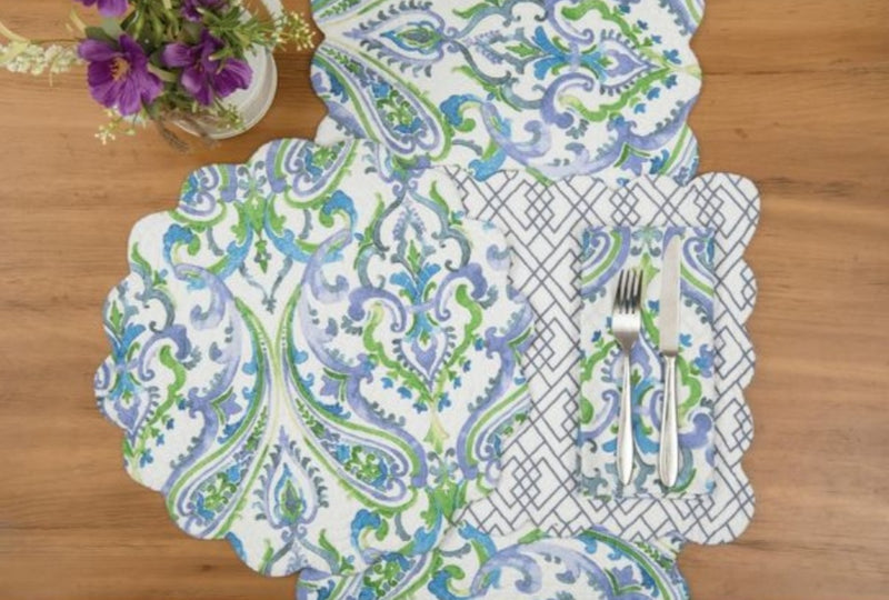 Juliet Round Quilted Placemat - Set of 6