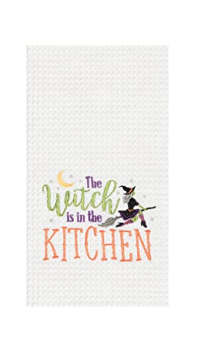 The Witch Is In The Kitchen Waffle Tea Towel