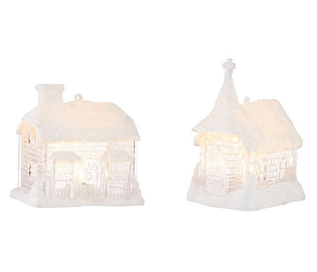 Church Lighted Ornament - 2 Styles