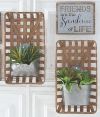 Hanging Tobacco Baskets with Metal Pocket 2 Styles