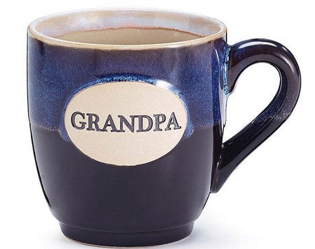 Grandpa Black/Gray Glaze Porcelain Mug
