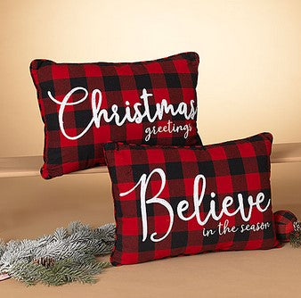 Embroidered Holiday Pillow - 2 Styles