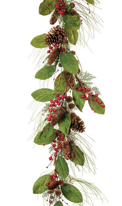 Pine/Cone/Berry Garland - 60"