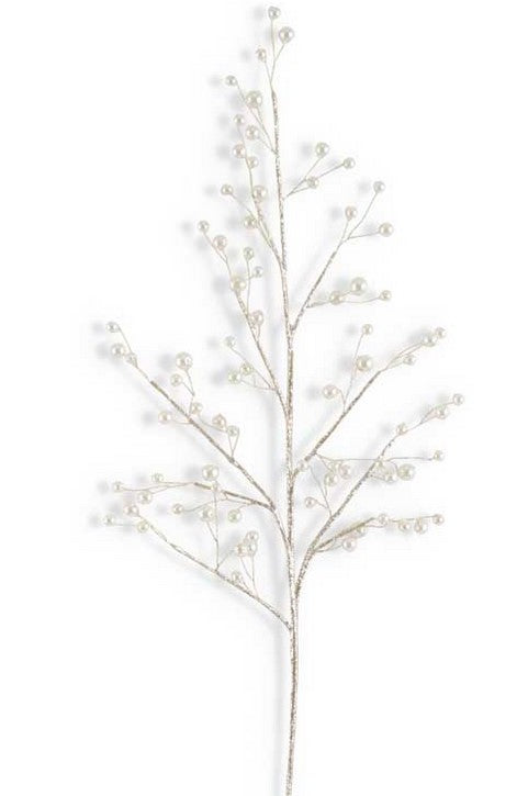 Gold Glittered Stem w/Pearls