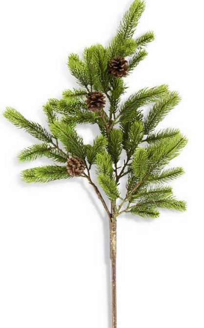 Real Touch Fir Pine Branch w/Pinecones - 40"L