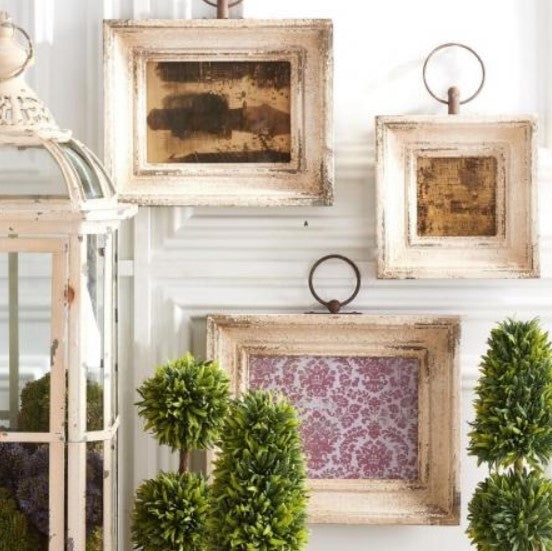 White Vintage Wood Frames - 4 Options