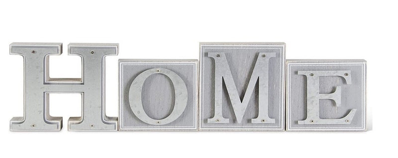 Gray Wood with Tin Home Bricks