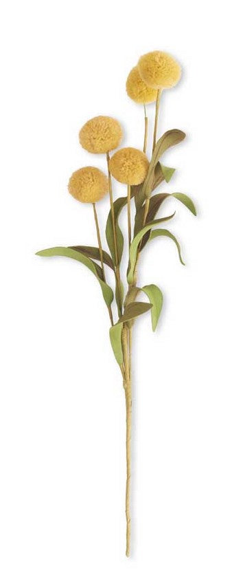 Pompom Pick w/Green Eva Leaves