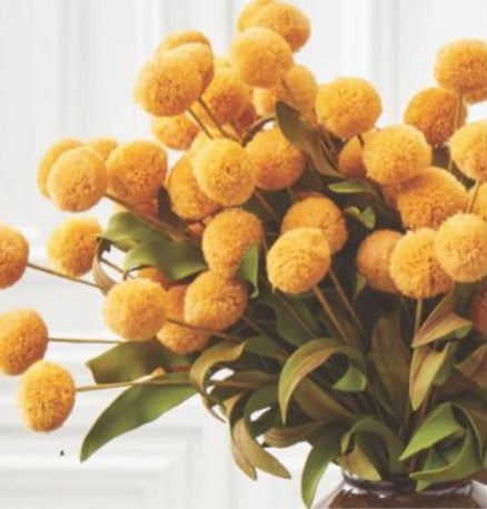 Pompom Pick w/Green Eva Leaves