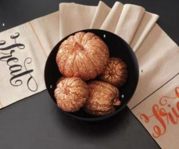 Orange Glitter and Sequin Pumpkin - 2 Sizes