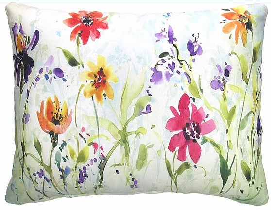 Wildflower Field Pillow - Rectangle