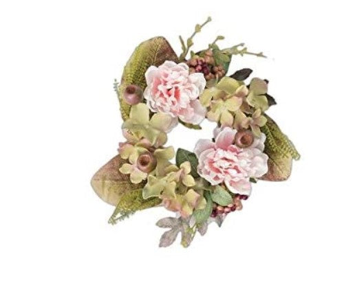 Peony Blossoms Candle Ring/Mini Wreath