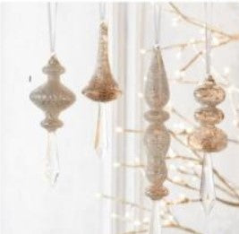 Beaded Crystal Finial Ornaments-5 Options