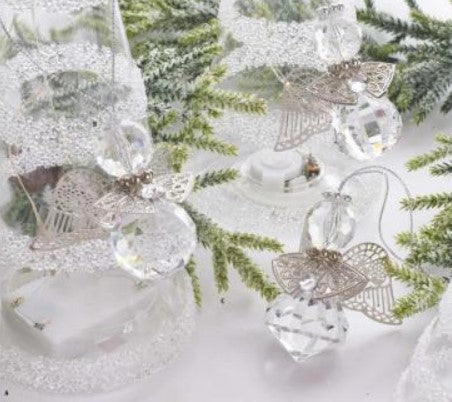 Angel Ornaments w/Metal Wings - 4 Options