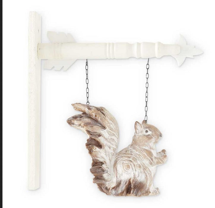 Whitewashed Resin Sitting Squirrel Arrow Replacement