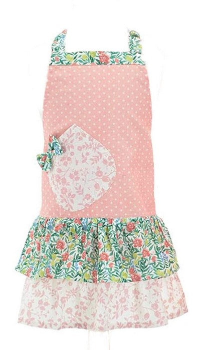 Child Apron With Polka Dot Floral