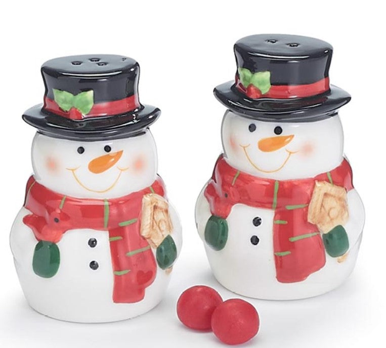 Snowman Salt Pepper Shakers