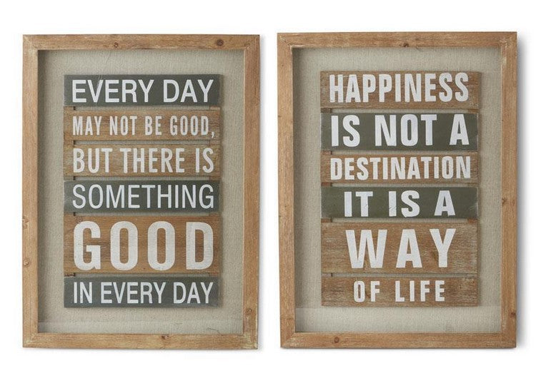 Inspirational Signs in Shadow Box Frame- 2 Styles