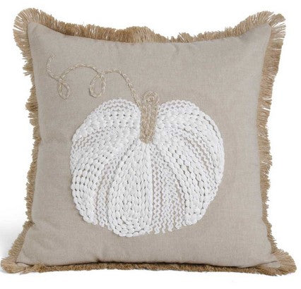 Cotton Pillow With White Pumpkin Pillow