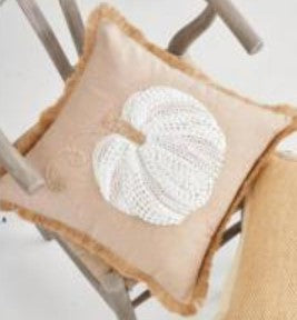 Cotton Pillow With White Pumpkin Pillow