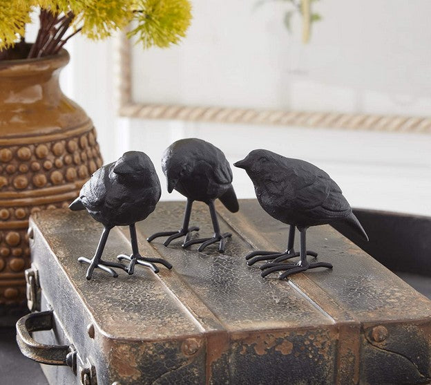 Black Metal Birds- Set of 3