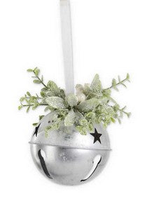 Bell Ornament with Glittered Mistletoe