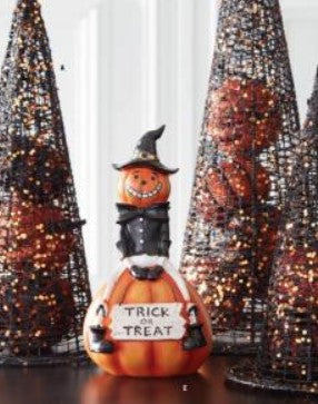 Trick or Treat Pumpkin Man on Pumpkin