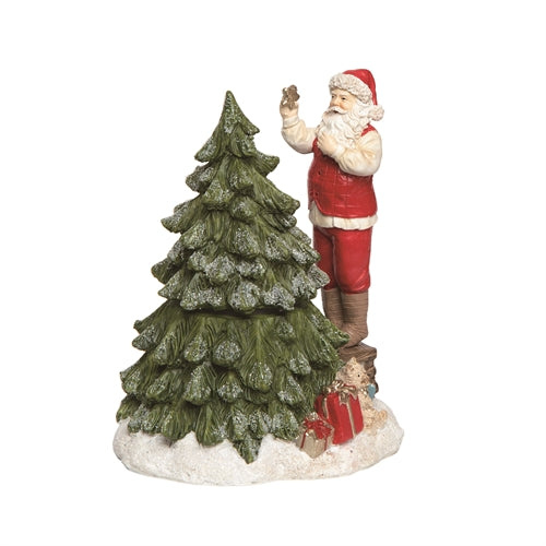 Nostalgic Santa & Tree Music Box