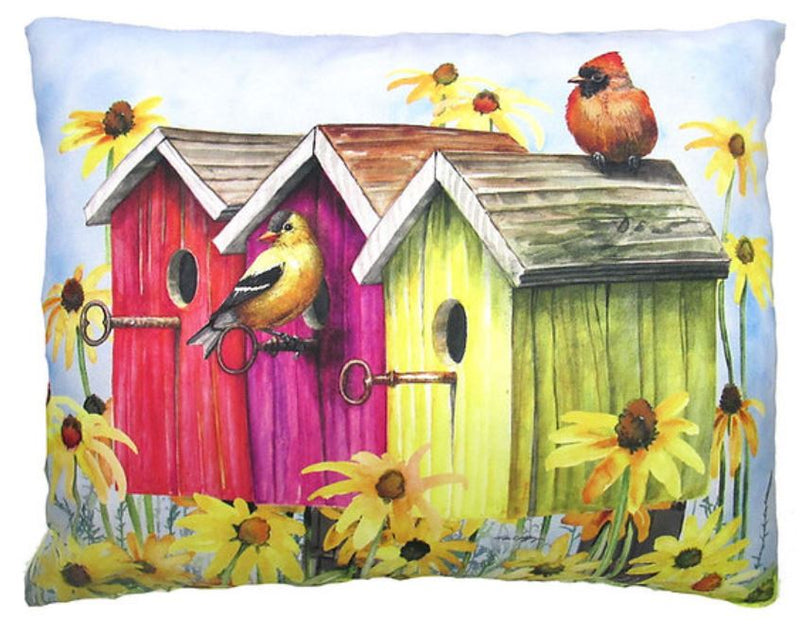 Birdhouses Pillow