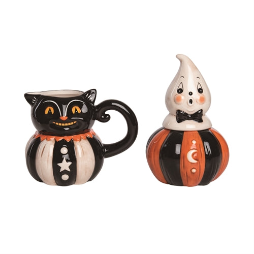 Ghost and Cat Sugar and Cream Set