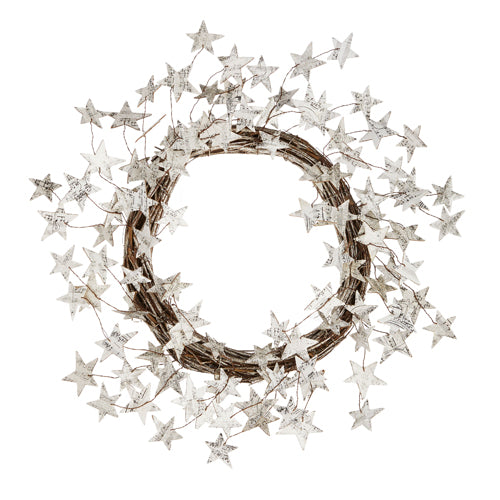 Sheet Music Star Wreath - 18"