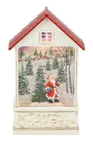 Santa Forest Barn Snow Globe