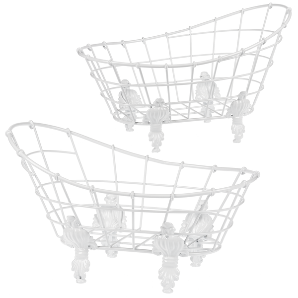 Enamel White Wire Bathtub - 2 Sizes