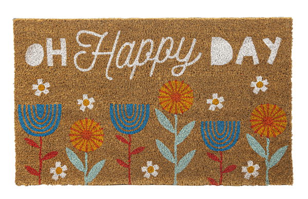 Oh Happy Day Flower Doormat