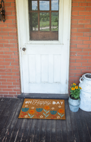 Oh Happy Day Flower Doormat