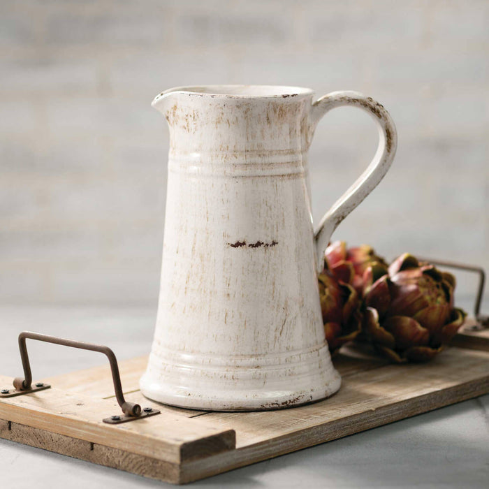 GLAZED CERAMIC PITCHER