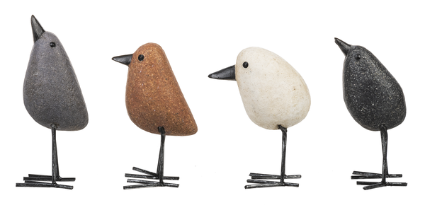 Pebble Bird Figurines - 4 Colors
