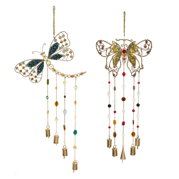 Dragonfly & Butterfly Windchimes - 2 Styles
