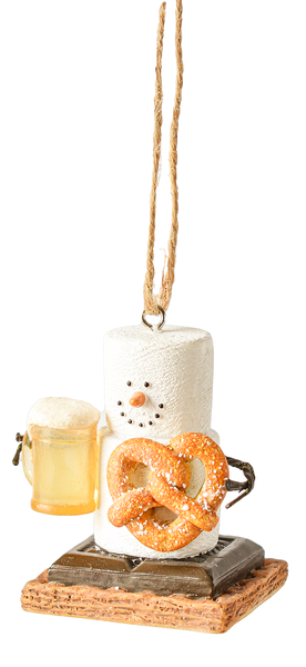 S'mores Beer & Pretzel Ornament