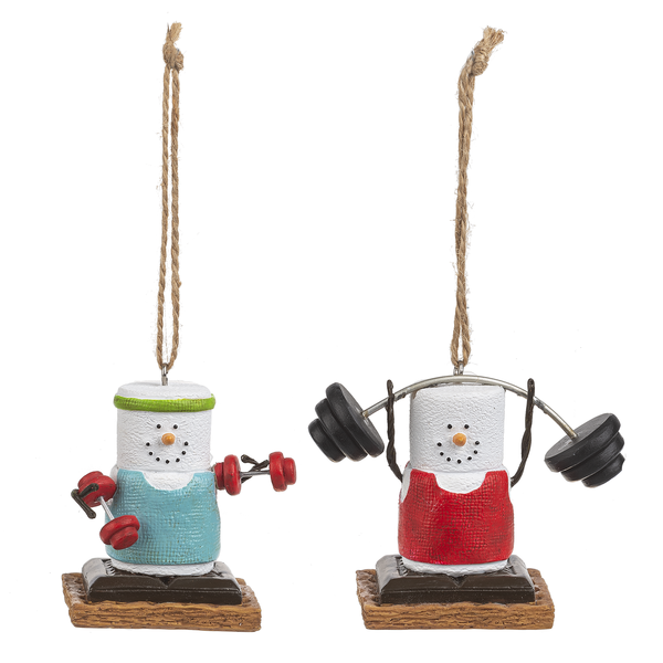 S'mores Weightlifter Ornaments - 3 Options
