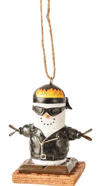 S'mores Biker Ornament