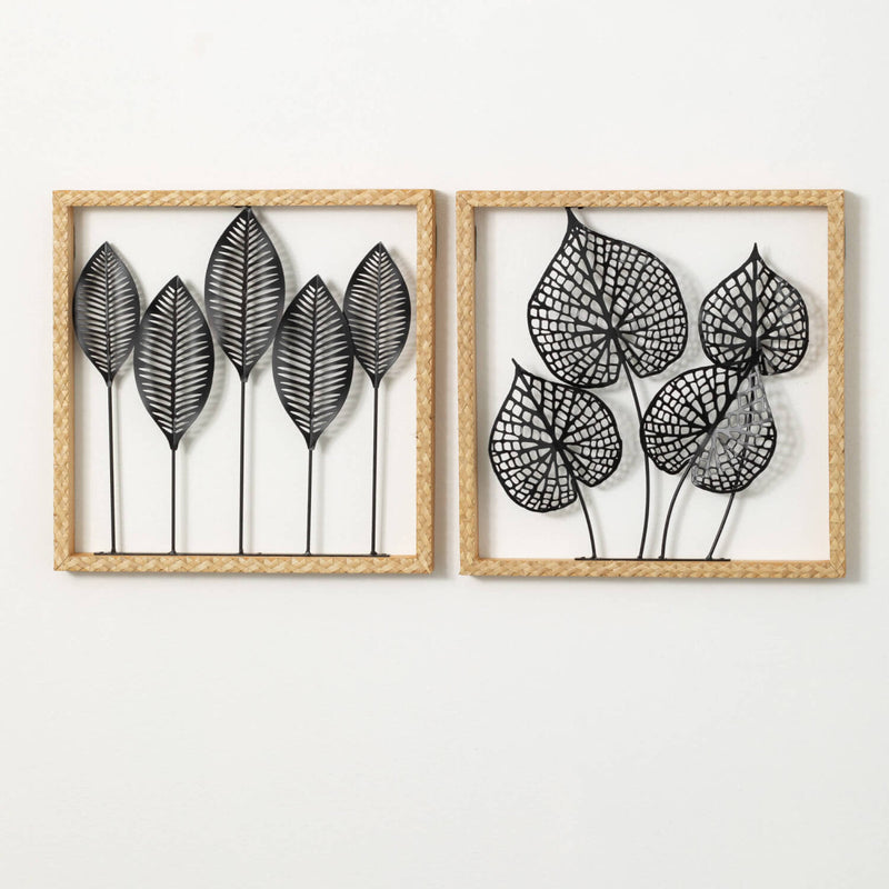 Metal Leaf Silhouette Panels - 2 Styles
