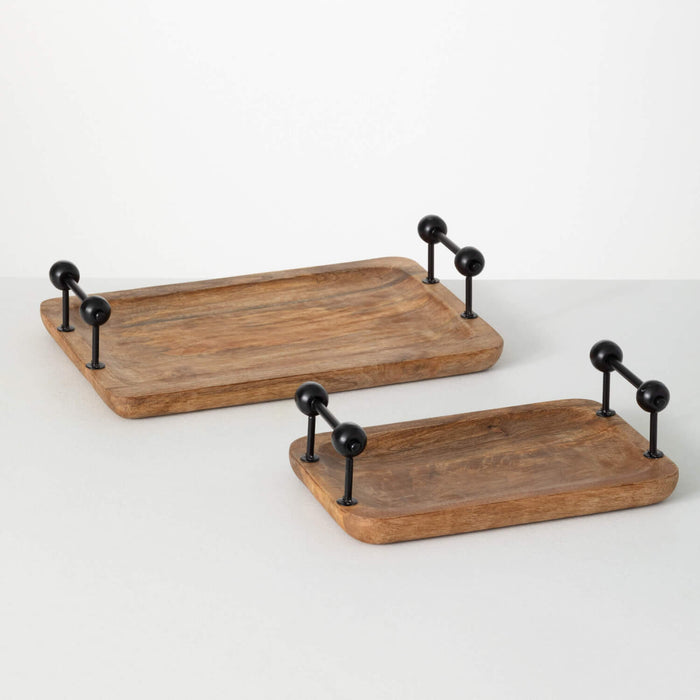 Wooden Tray With Handles - 2 Sizes
